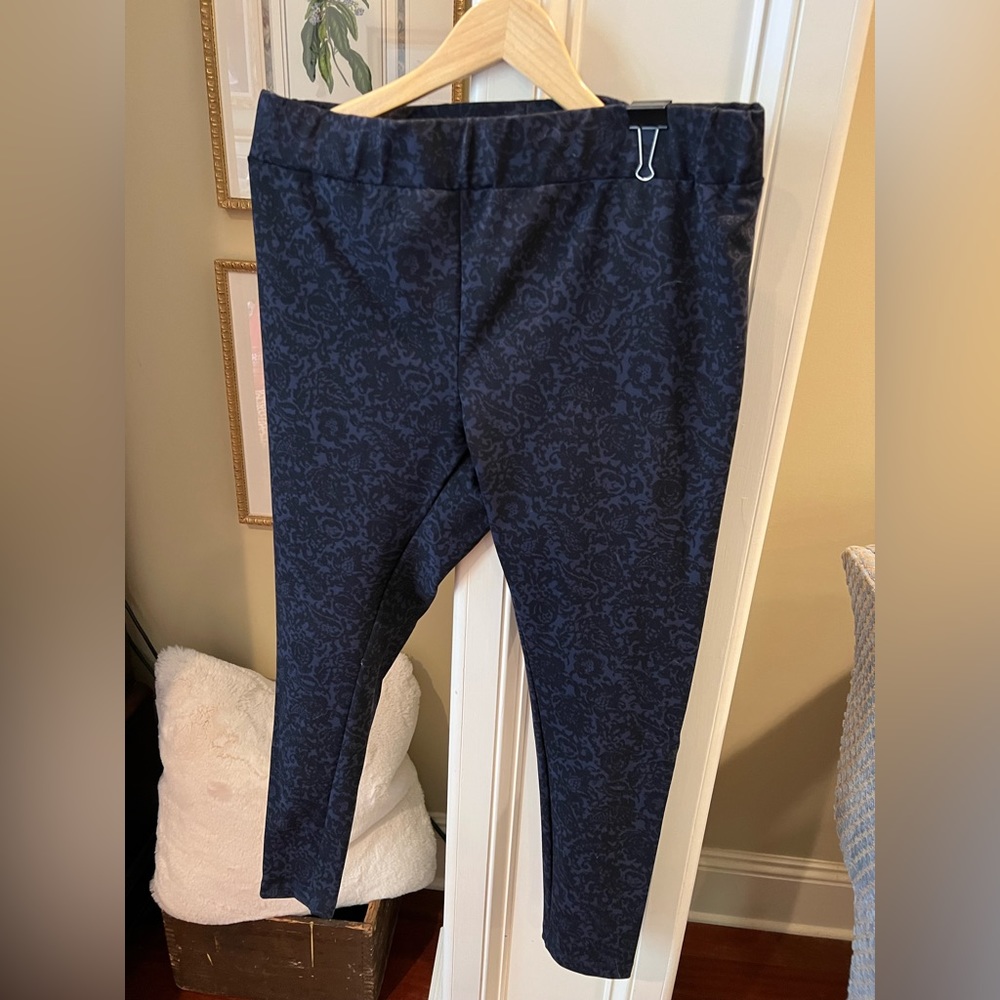 Black Flower Print Leggings